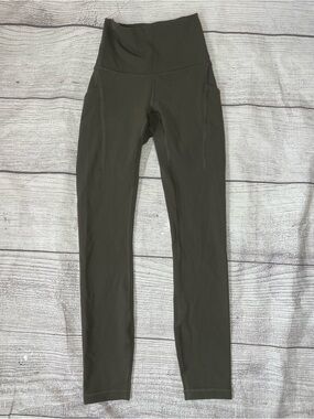 Lululemon Women’s 0 Wunder Train High-Rise Tight with Pockets 25" Leggings